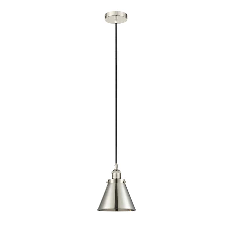 Innovations Lighting Appalachian - 1 Light 8" Cord Hung Mini Pendant - Polished Nickel