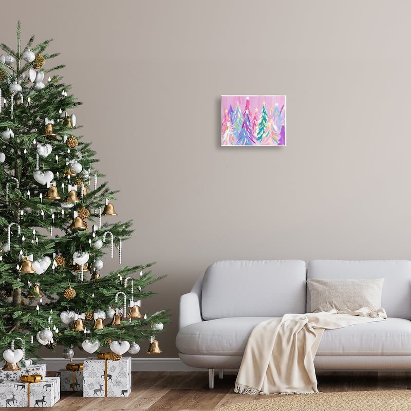 Stupell Pastel Christmas Trees Abstraction Wall Plaque Art Design By Arlington Prints