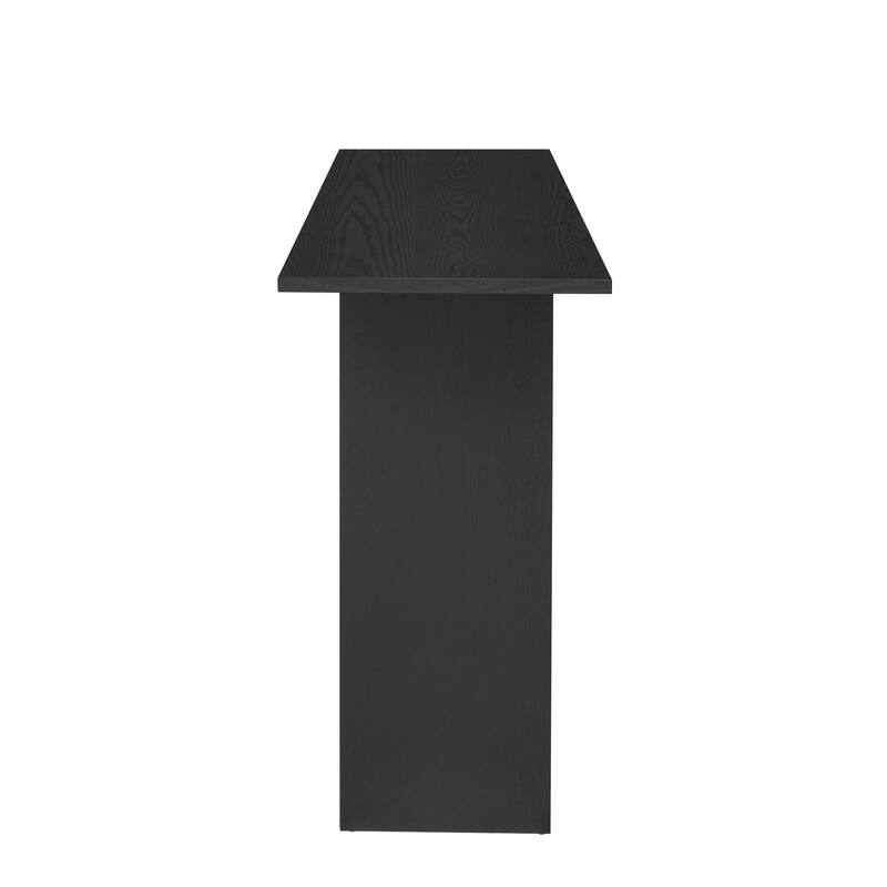 Modern and Curved Design Console Table with Shelf