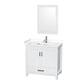 Option White, White Cultured Marble Top, Chrome Trim