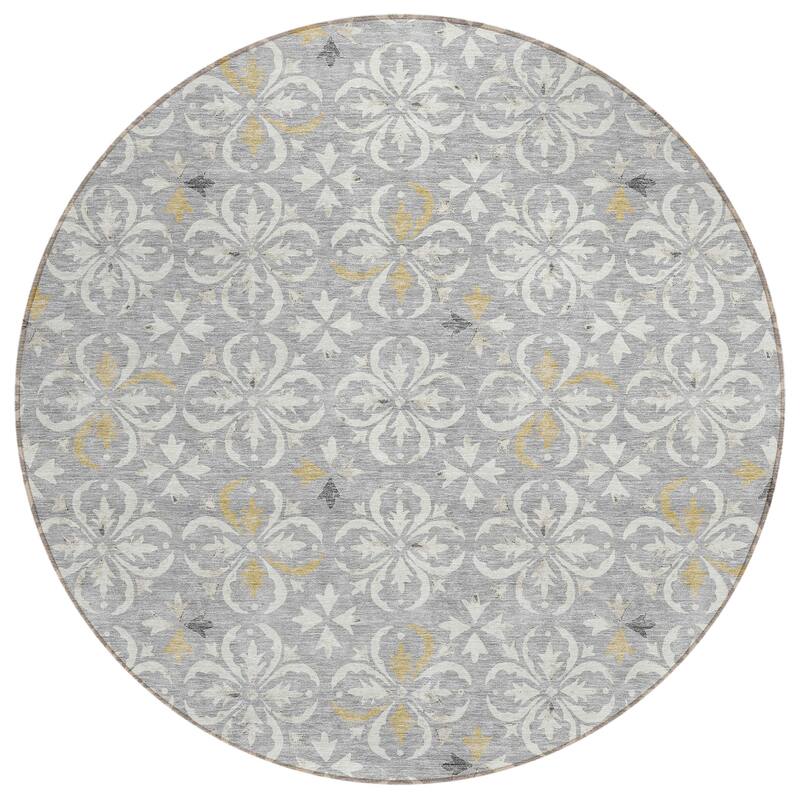 Machine Washable Indoor/ Outdoor Chantille Traditional Medallion Rug