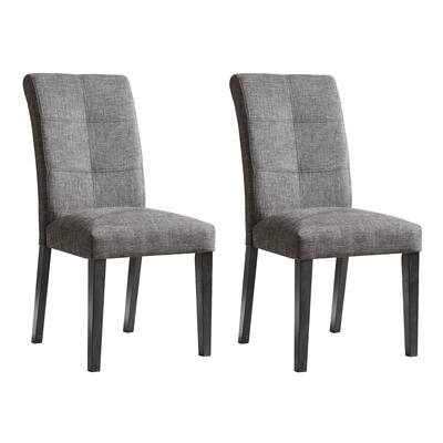 Side Chair Set Of 2,Dark Gray Side Chair Set Of 2