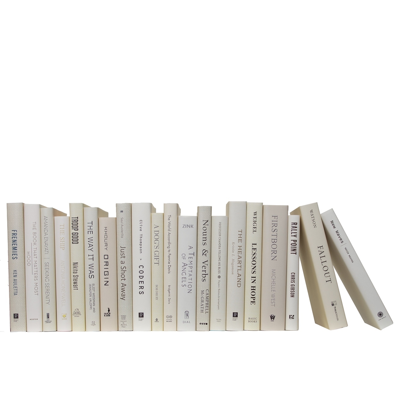 Decorative Books - Beach Dust Jacket - Beige Books By The Foot