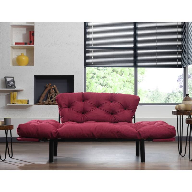 Gazapizm Metal Frame, Tufted Removable Cushions Loveseat