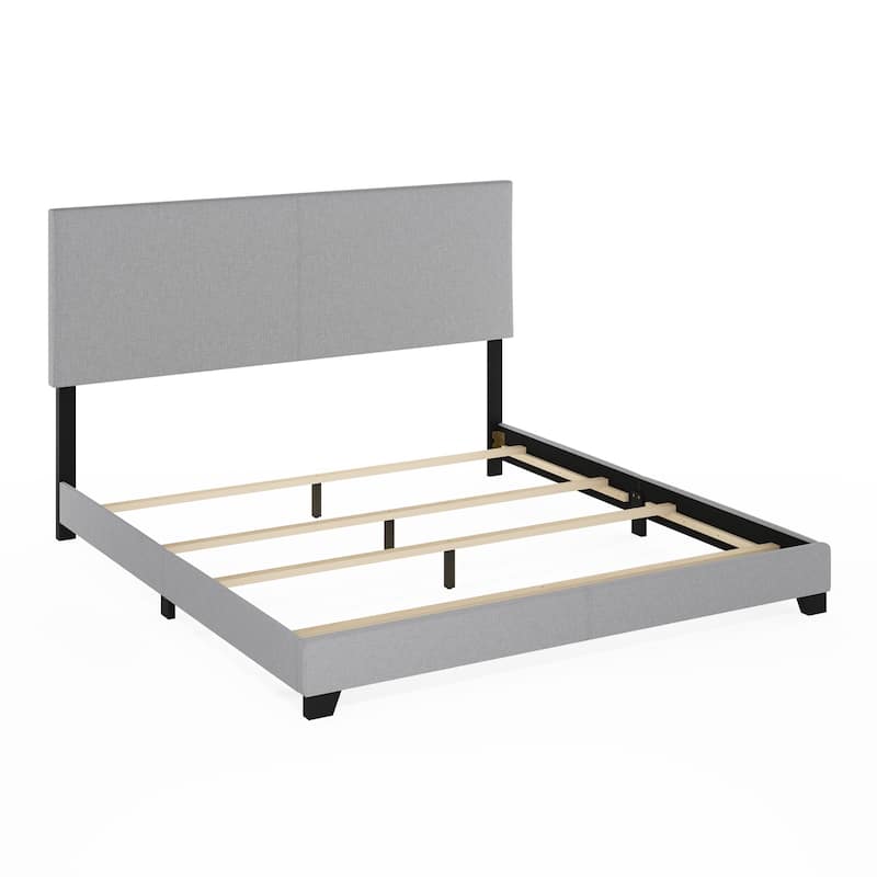 Furinno Pessac Upholstered Bed Frame - Grey - King