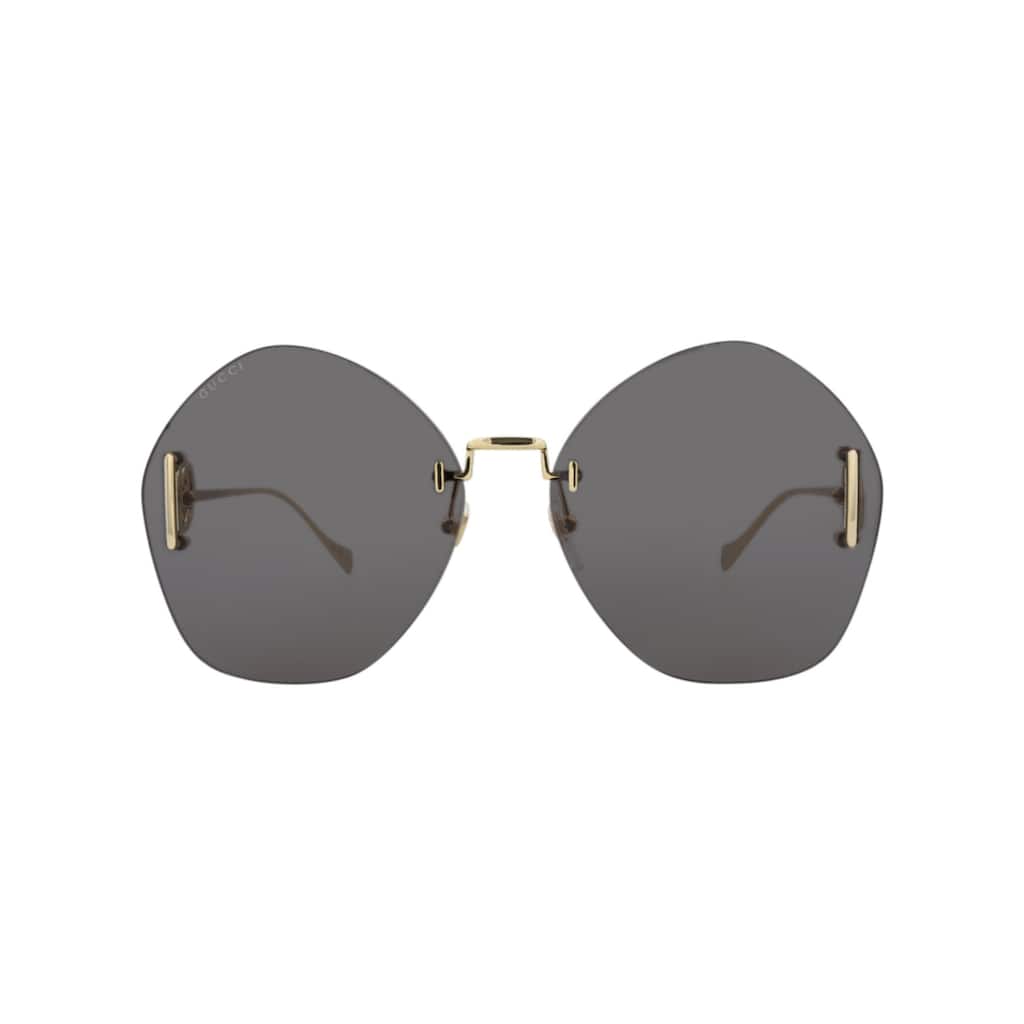 Gucci Round-Frame Metal Sunglasses