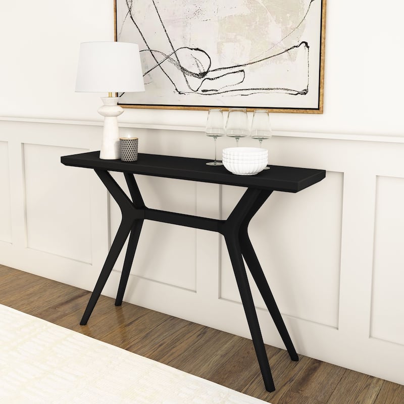 Plank and Beam Verso Cross Leg Console Table - 46 - Black