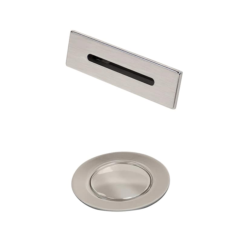 Wyndham Collection Universal Square Bathtub Trim Kit - Brushed Nickel