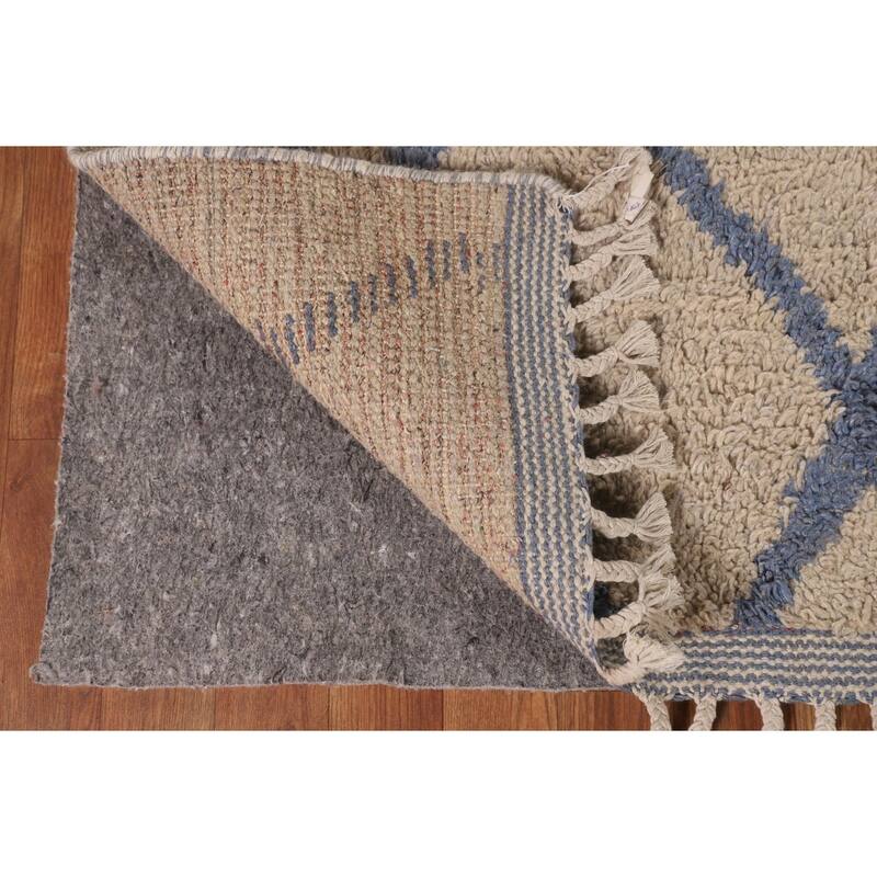Plush Moroccan Oriental Area Rug Handmade Wool Carpet - 7'0" x 10'6"