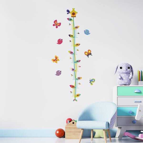 dimension image slide 1 of 3, Walplus Butterfly Height Measure Children Wall Stickers Nursery Decor