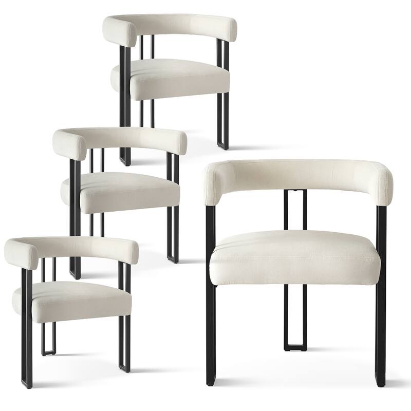 Upholstered Armchair (Set of 4) - Beige