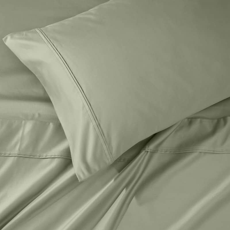 Blue Nile Mills 1200 Thread Count Egyptian Cotton Embroidered Deep Pocket Sheet Set