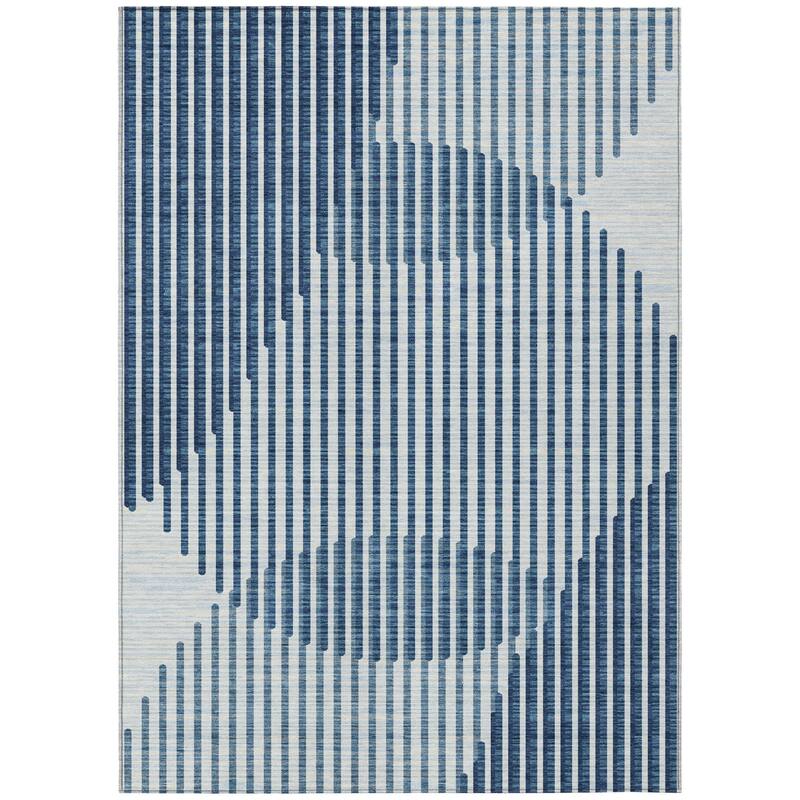 HomeRoots Geometric Transitional Rectangle Outdoor Rug