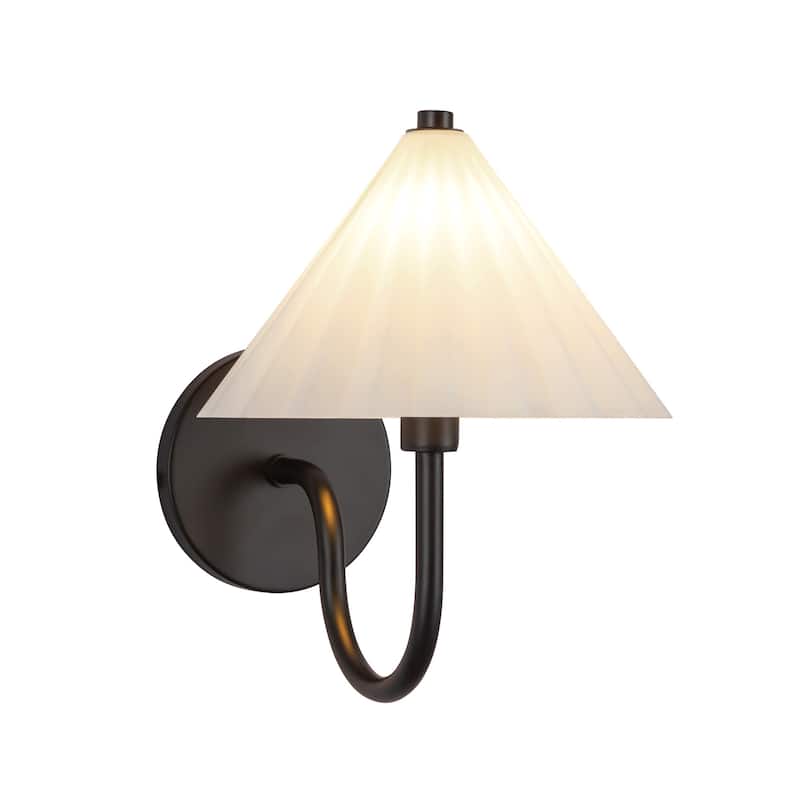 Alora Lighting WV451808 Serena 11" Tall Bathroom Sconce with Pleated