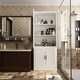 preview thumbnail 10 of 82, White Buffet Sideboard & Curio Bookcase Cabinet with Glass Doors