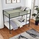 preview thumbnail 22 of 31, Twin Over Twin Metal Bunk Bed, Low Profile, Ladder, High Guardrail