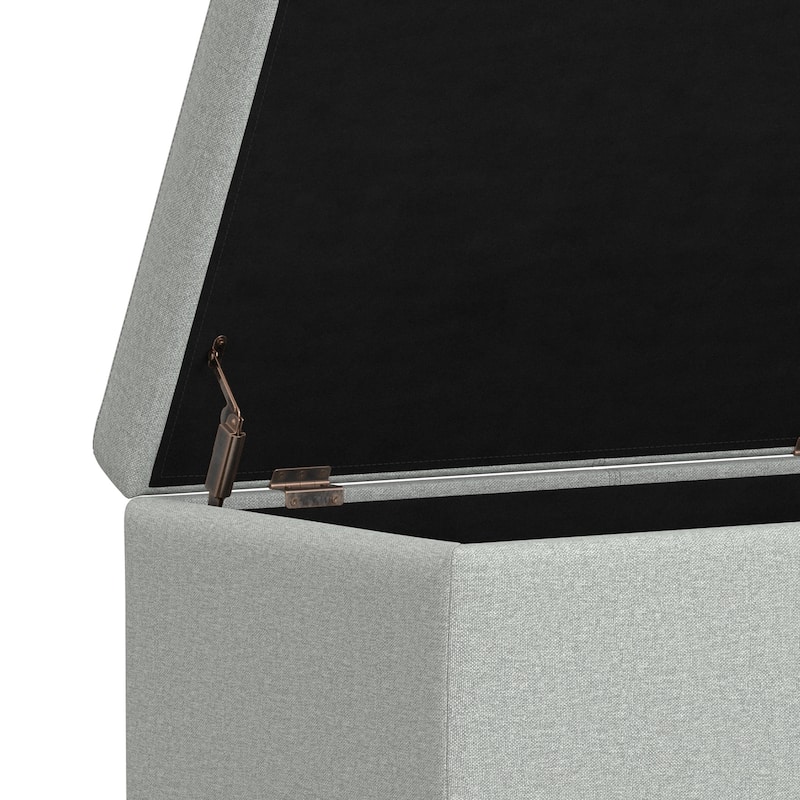 WYNDENHALL Franklin 48-in. Wide Contemporary Rectangular Storage Ottoman