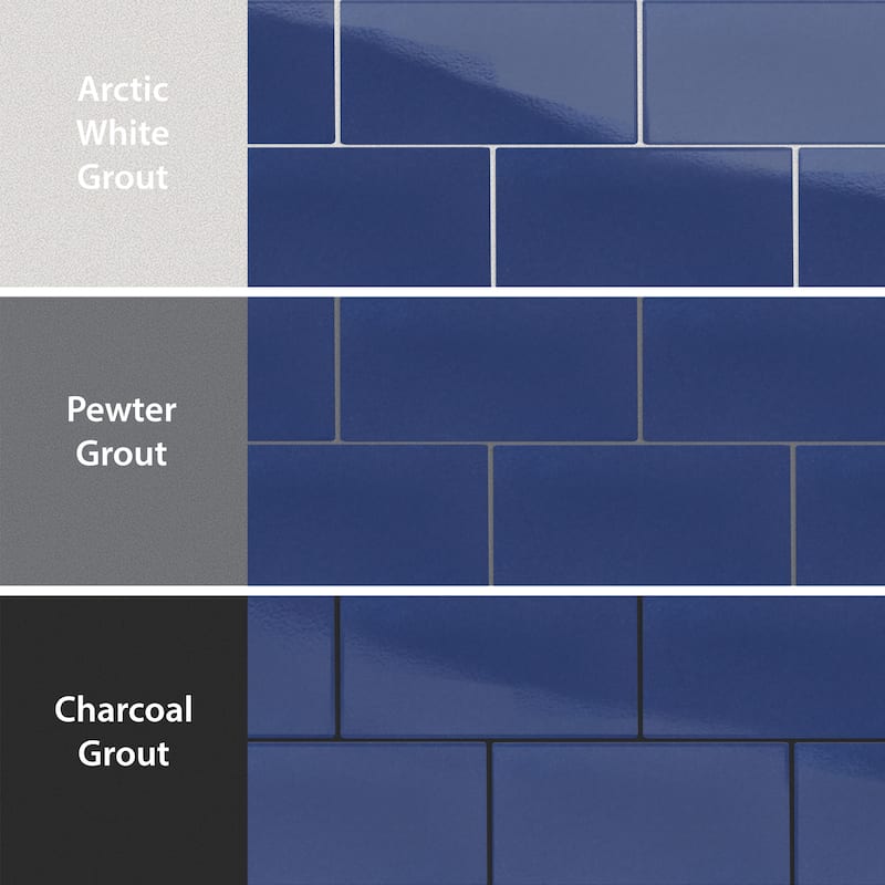 Merola Tile Piscina Brick Glossy Cobalto 9-5/8" x 19-1/2" Porcelain Floor and Wall Tile