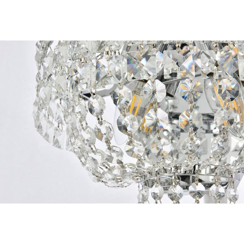Somette Lavaux Royal Cut Crystal and Chrome 3-light Wall Sconce