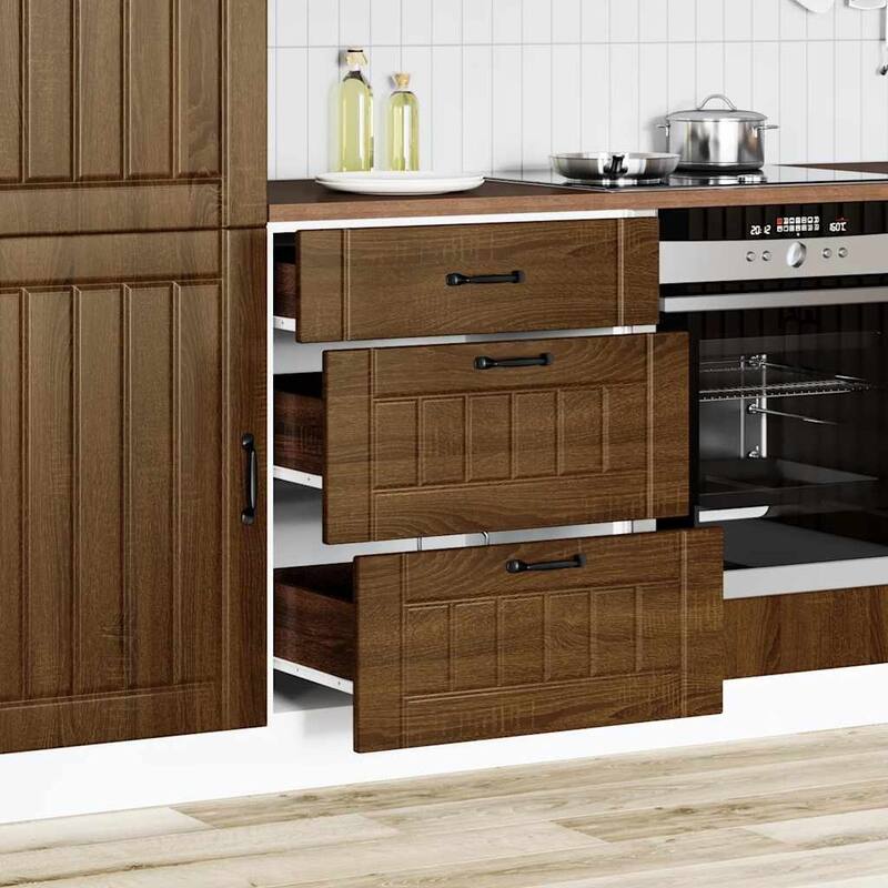 vidaXL Kitchen Base Cabinet Brown Oak Engineered Wood - 18.1 x 23.6 x 32.1