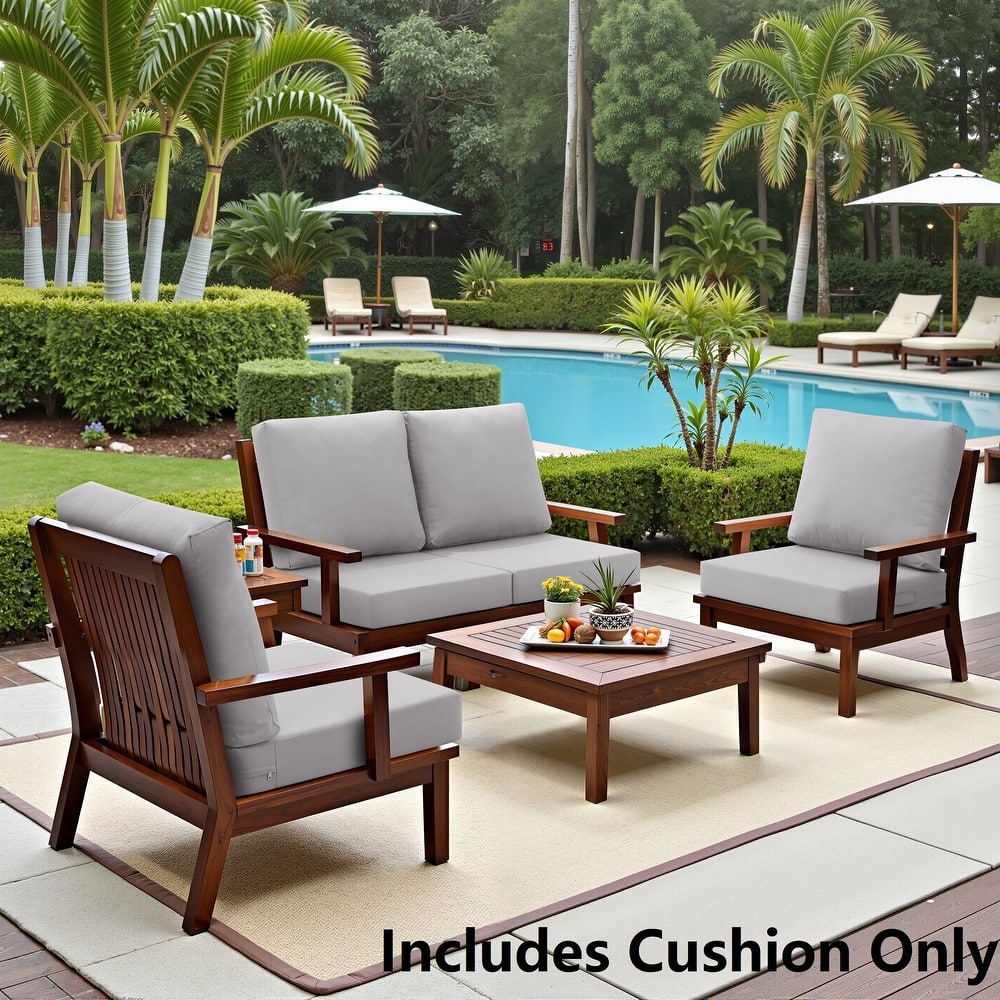 24" x 24" Outdoor Deep Seat Chair Cushion Set