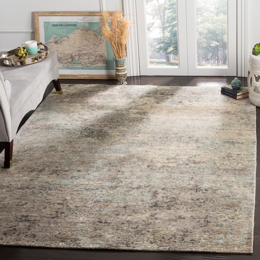 SAFAVIEH Couture Handmade Tiffany Mohana Modern Abstract Viscose Rug