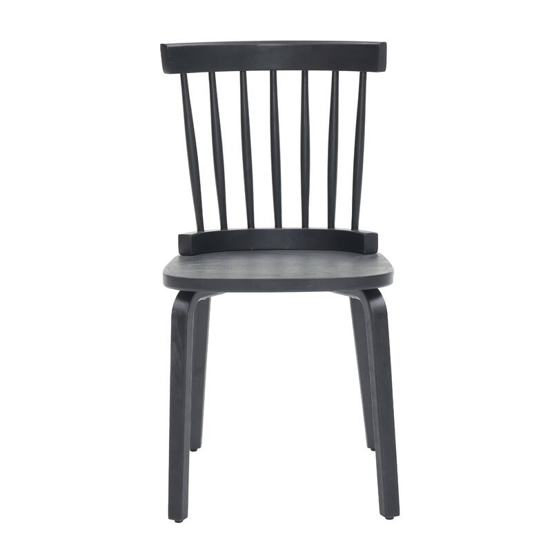 Windsor Dining Chairs Set of 2,Wood Farmhouse Spindle Back, Widen Seat, Mid-Century Modern French Country Style