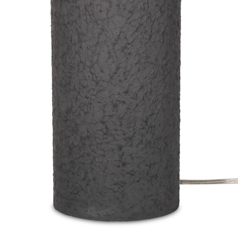 Solomon Table Lamp-Matte Black Plaster