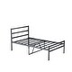 preview thumbnail 6 of 8, Twin Size Metal Platform Bed Frame with Wave-Style Headboard, Durable Quiet Support System