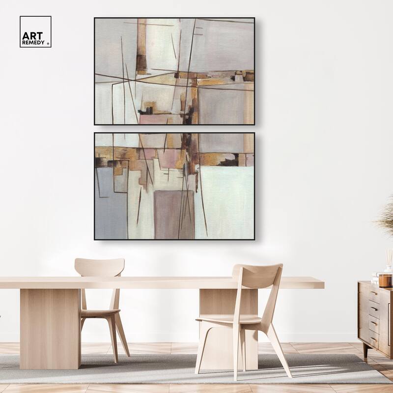 Unspoken Thoughts II Canvas Set of 2 by Art Remedy