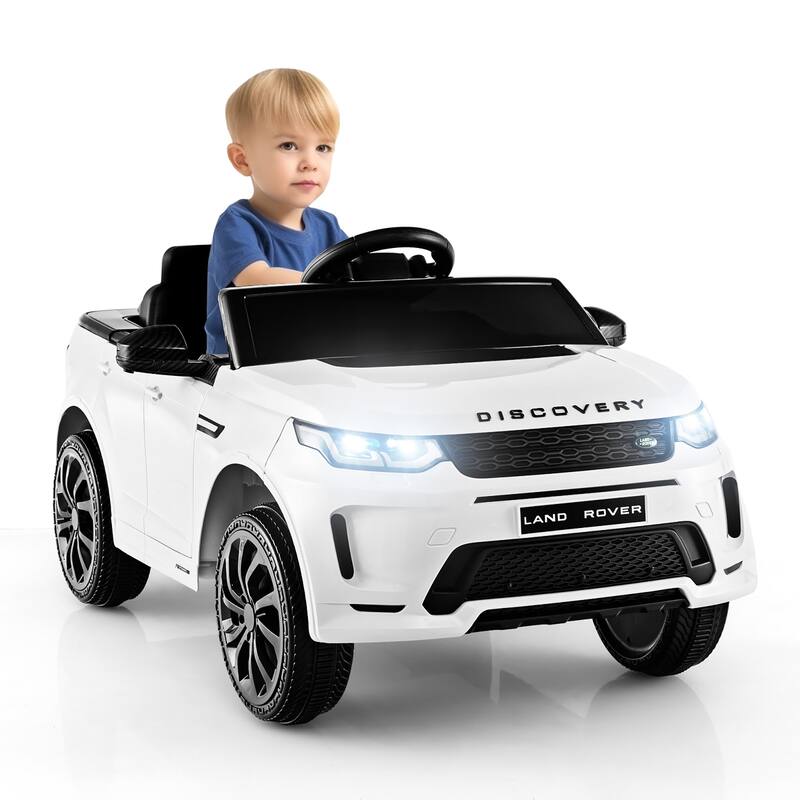 Gymax 12V Kids Ride On Car Licensed Land Rover Electric Vehicle w/ - White