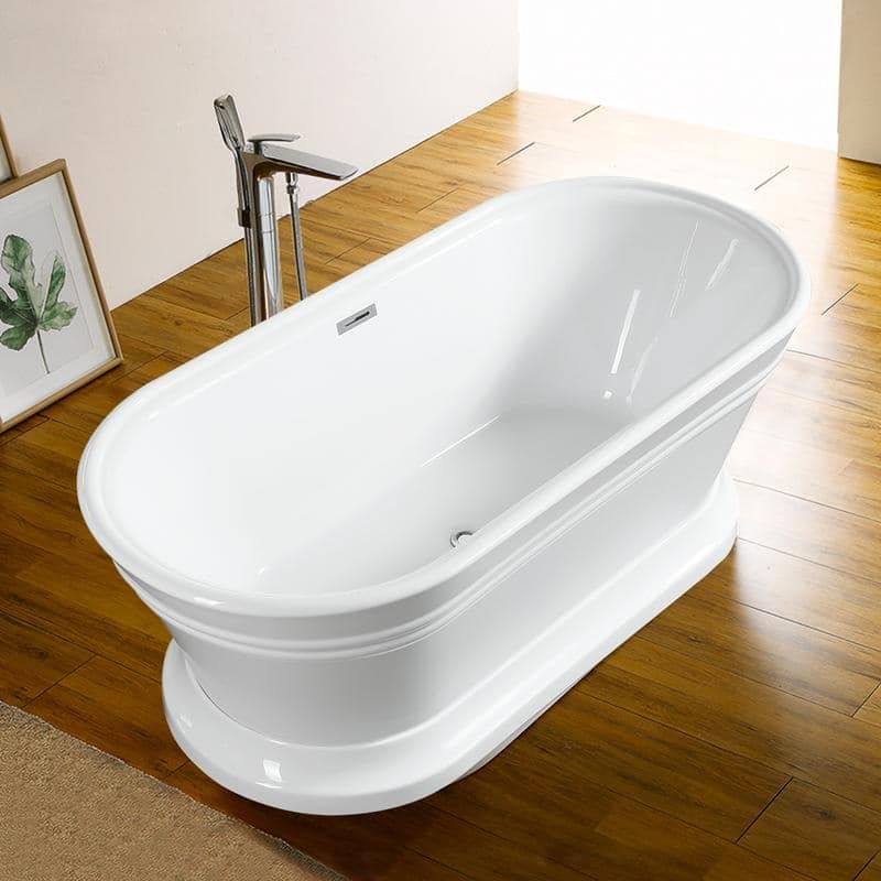 Vanity Art 67" Acrylic Freestanding Soaking Bathtub