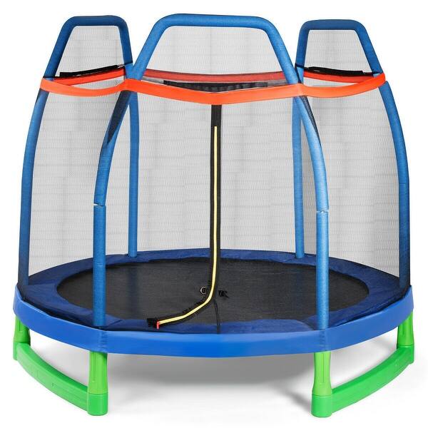 7ft Kids Trampoline W Safety Enclosure Net 7 Feet Overstock 30751155