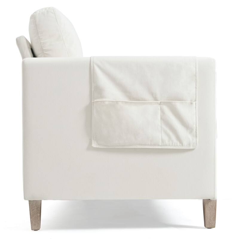 79.5"Solid Wood Three-Seater Sofa for Living Room