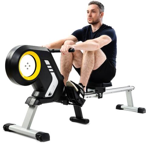 Folding Rowing Machine With 8-Level Adjustable Resistance