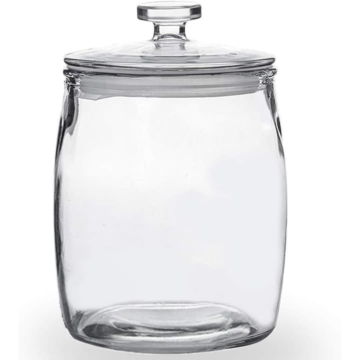 Glass Jar with Lid Clear Airtight Glass Storage Cookie Jar for Flour,  Pasta, Candy, Dog Treats, Snacks & More - Bed Bath & Beyond - 38198469