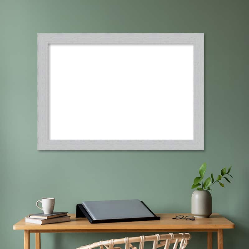 Amanti Art Shiplap Navy Framed Dry Erase Magnetic Board