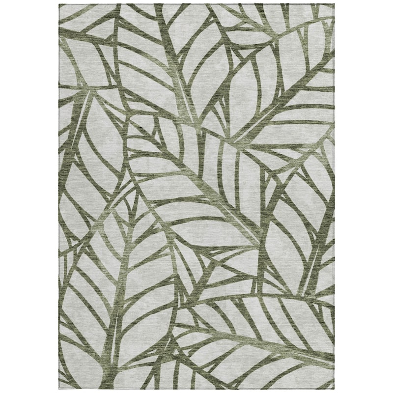 HomeRoots Floral Transitional Rectangle Outdoor Rug