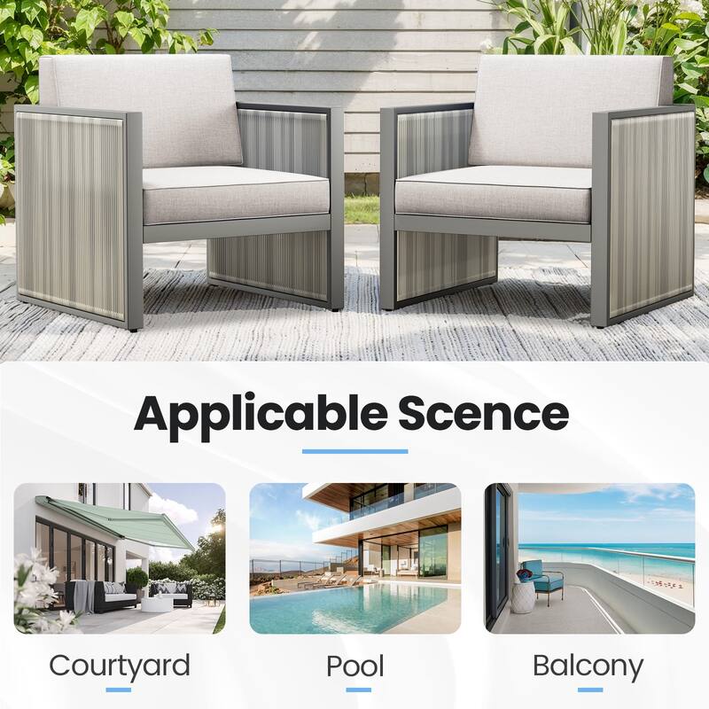 Outdoor Wicker Rattan Arm Chair with Cushion