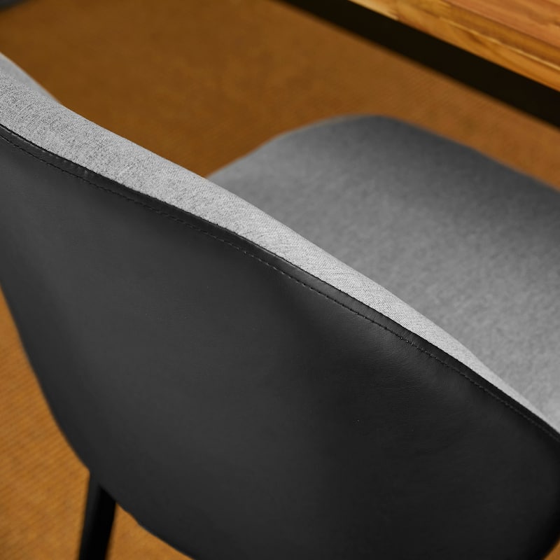 Glitzhome Set of 2/4/6 Mid-Century Modern Faux Leather Accent Dining Chairs