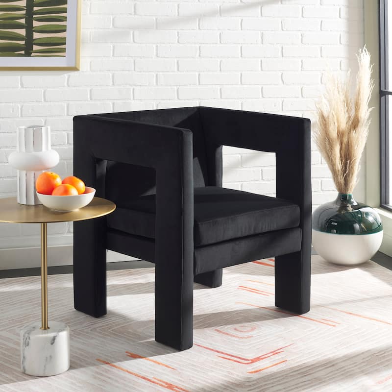 SAFAVIEH Noreena Cut Out Accent Chair - W26" x D24" x H30" - 26Wx24Dx30H