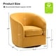 preview thumbnail 6 of 7, Eleuterio Modern Velvet Curved Swivel Accent Barrel Chair with Metal Base by HULALA HOME