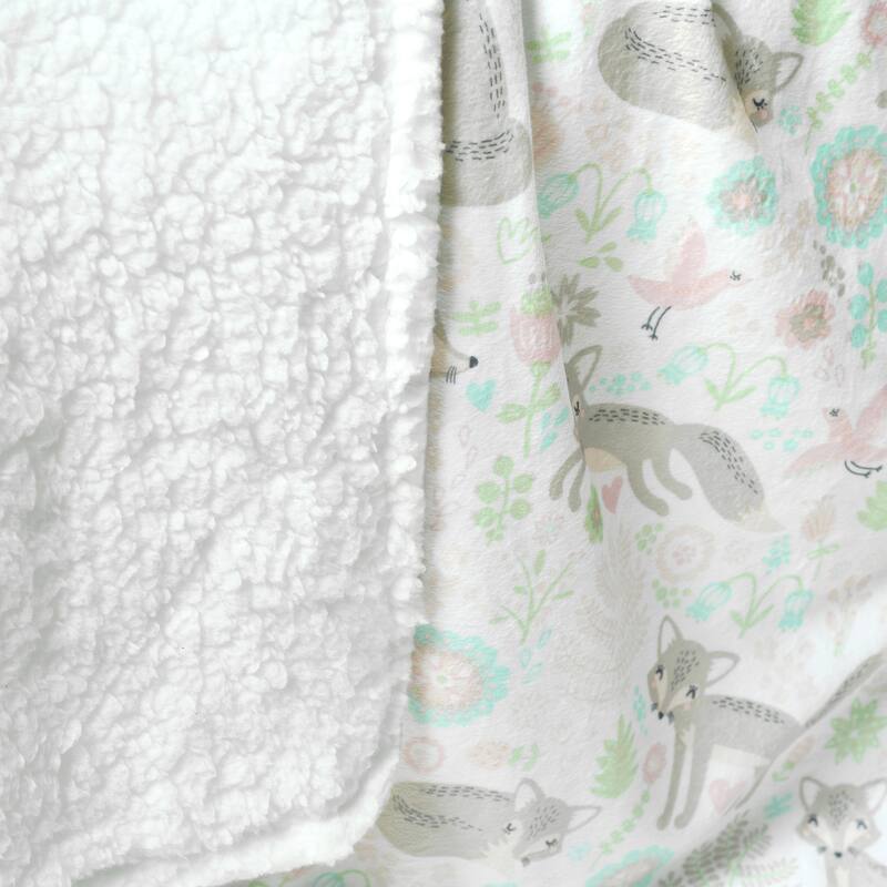 Lush Decor Baby Pixie Fox Sherpa Blanket - 40"x30"