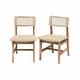 preview thumbnail 3 of 13, DHP Eleni Mid-Century Modern Cane Dining Chairs, Set of 2, Cream/Seadrift
