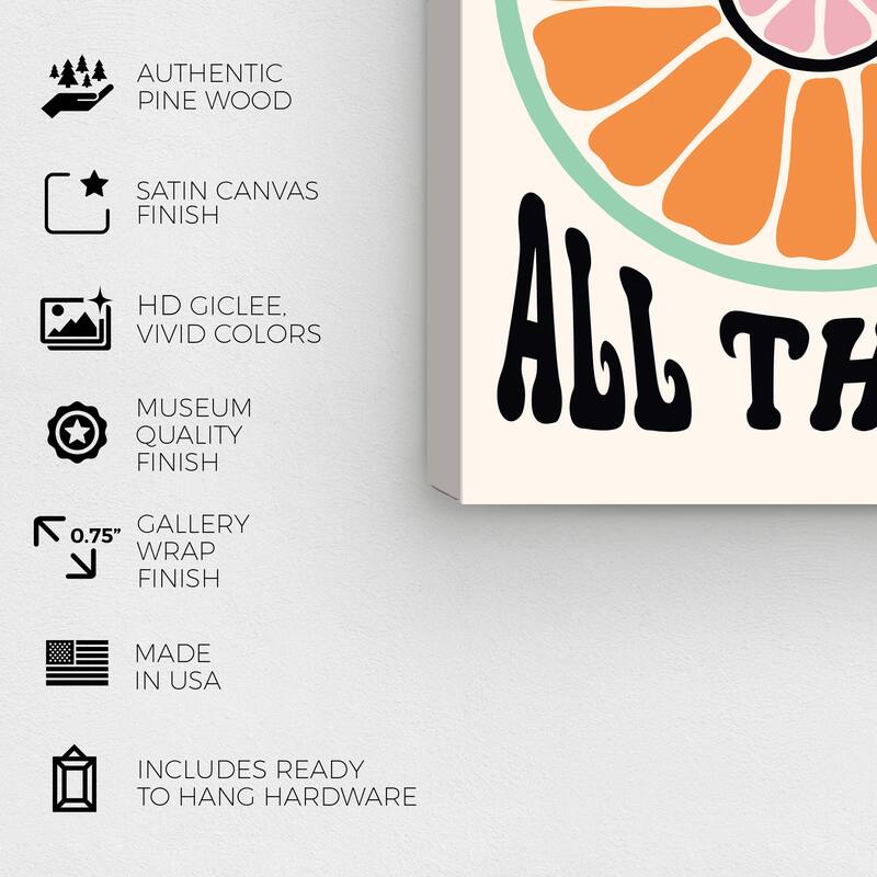 Wynwood Studio Canvas Advertising See Good Things Orange and Modern & Contemporary Wall Art Canvas Print