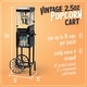 preview thumbnail 2 of 3, Nostalgia 45-Inch Vintage 2.5-Ounce Popcorn Cart with 5-Quart Bowl, Black