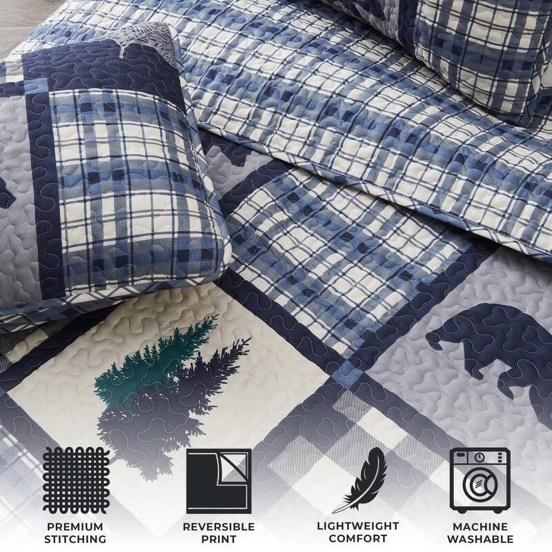 Premium Rustic Lodge All-Season Quilt Set