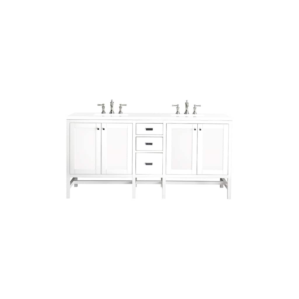 James Martin Vanities E444-V72-3WZ Addison 72" Free Standing Double