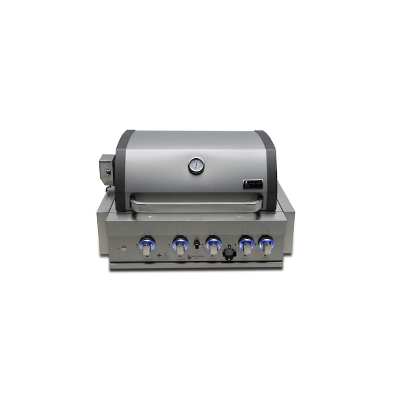 Mont Alpi MABi400 32-Inch 4-Burner 63000 BTU Stainless Steel Built-In Outdoor Kitchen Barbecue Island Drop-in Grill