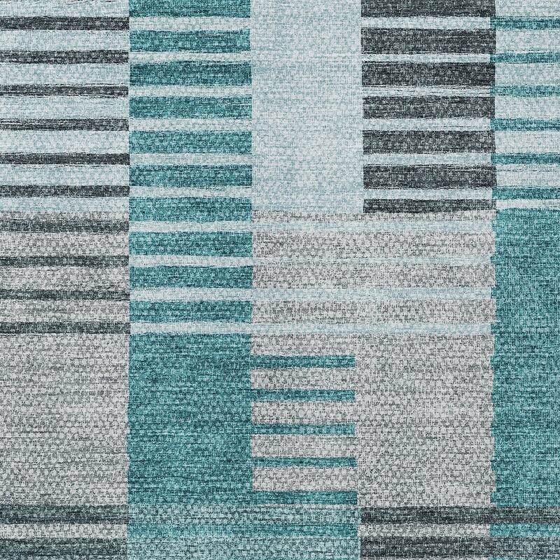 HomeRoots Striped Transitional Rectangle Outdoor Rug